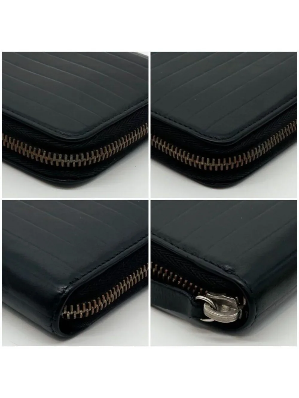 Dior Homme Zip Around Wallet Leather Logo CD